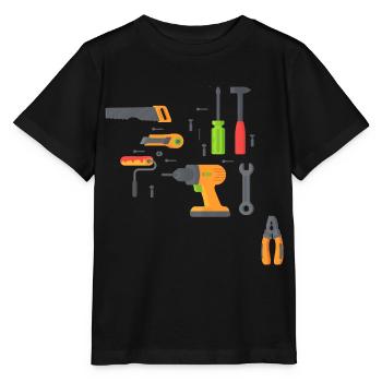 Toolkit, Handwerker - Stanley/Stella Kinder T-Shirt MINI CREATOR  - Schwarz - Vorne - Mikhail (115cm)