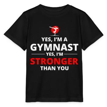 Gymnastik Turner Backflip Tumbling Akrobatik - Stanley/Stella Kinder T-Shirt MINI CREATOR  - Schwarz - Vorne - Mikhail (115cm)