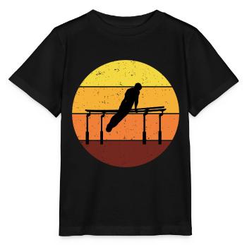 Kunstturnen Parallel bars Turner Vintage - Stanley/Stella Kinder T-Shirt MINI CREATOR  - Schwarz - Vorne - Mikhail (115cm)
