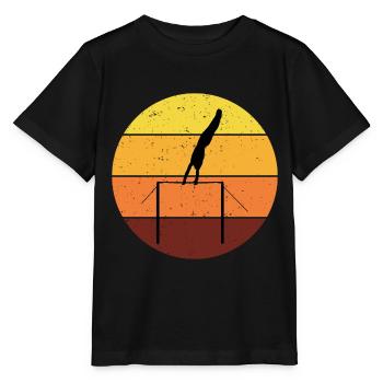 Gymnastique Artistique Barre Horizontale Gymnaste Vintage - T-shirt bio MINI CREATOR Stanley/Stella Enfant - noir - Devant - Mikhail (115cm)