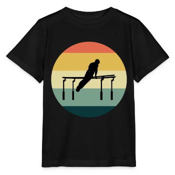 Gymnastique Artistique Barres Parallèles Gymnaste Vintage - T-shirt bio MINI CREATOR Stanley/Stella Enfant - noir - Devant - Mikhail (115cm)