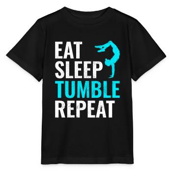 Power Tumbling Gymnastik Turner Akrobatik Lustig - Stanley/Stella Kinder T-Shirt MINI CREATOR  - Schwarz - Vorne - Mikhail (115cm)