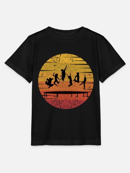 Trampolin Park Jumping Indoor Spielplatz Vintage - Stanley/Stella Kinder T-Shirt MINI CREATOR - Schwarz