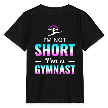 Gymnastique Gymnaste Trampoline Tumbling Acrobaties - T-shirt bio MINI CREATOR Stanley/Stella Enfant - noir - Devant - Mikhail (115cm)