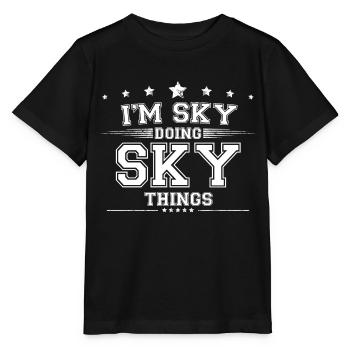 Himmel - Stanley/Stella Kinder T-Shirt MINI CREATOR  - Schwarz - Vorne - Mikhail (115cm)