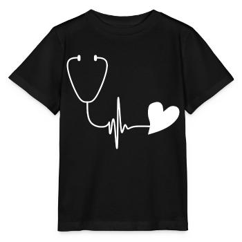 Infirmière Krankenschwester Corona - T-shirt bio MINI CREATOR Stanley/Stella Enfant - noir - Devant - Mikhail (115cm)