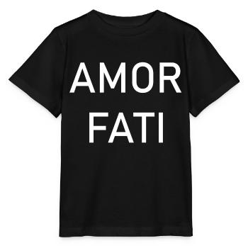 Cupid Fati - Aimez votre destin - Nietzsche - T-shirt bio MINI CREATOR Stanley/Stella Enfant - noir - Devant - Mikhail (115cm)