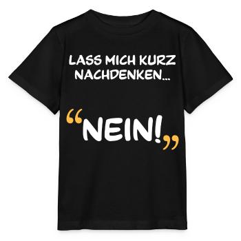 Nein! Nein Shirt - Stanley/Stella Kinder T-Shirt MINI CREATOR  - Schwarz - Vorne - Mikhail (115cm)