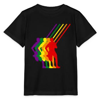 Saut à la perche Saut de saut Athlétisme coloré - T-shirt bio MINI CREATOR Stanley/Stella Enfant - noir - Devant - Mikhail (115cm)