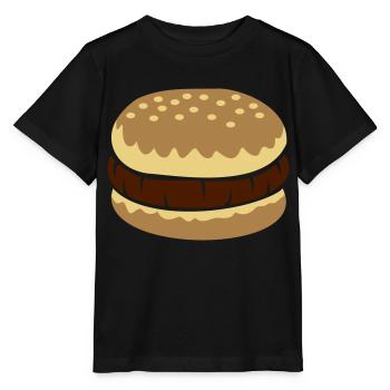 Favourite dish Cheeseburger Comic - Stanley/Stella MINI CREATOR Kids’ T-Shirt - black - Front - Mikhail (115cm)