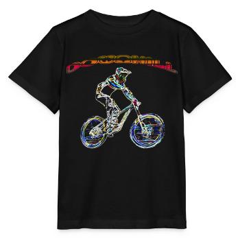 vtt mtb downhill - T-shirt bio MINI CREATOR Stanley/Stella Enfant - noir - Devant - Mikhail (115cm)