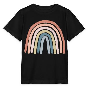 Regenbogen pastell - Stanley/Stella Kinder T-Shirt MINI CREATOR  - Schwarz - Vorne - Mikhail (115cm)