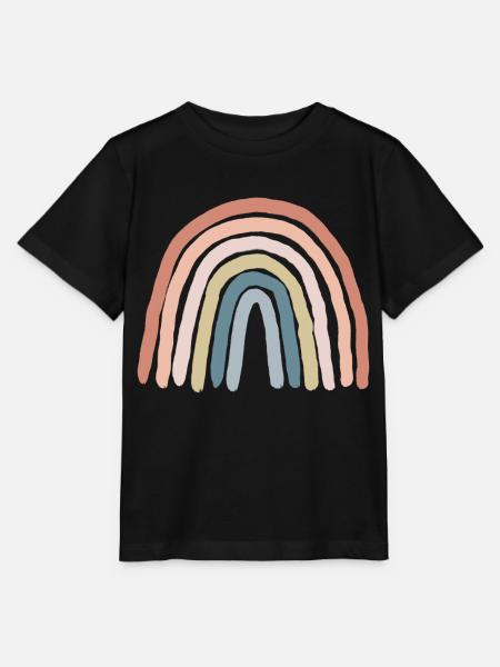 Regenbogen pastell - Stanley/Stella Kinder T-Shirt MINI CREATOR - Schwarz