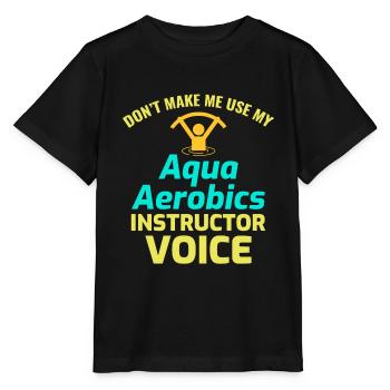 Water aerobics Aquatic fitness Aqua Exercise - Stanley/Stella MINI CREATOR Kids’ T-Shirt - black - Front - Mikhail (115cm)