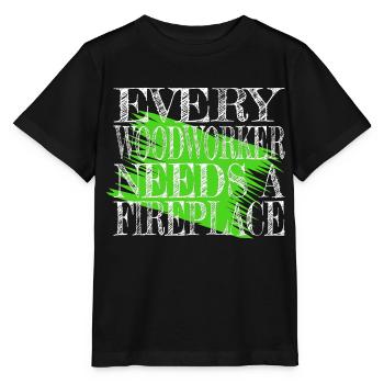carpenter joke bday woodcutter - Stanley/Stella MINI CREATOR Kids’ T-Shirt - black - Front - Mikhail (115cm)