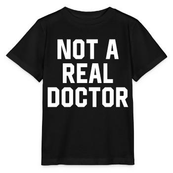 Pas un vrai médecin - T-shirt bio MINI CREATOR Stanley/Stella Enfant - noir - Devant - Mikhail (115cm)