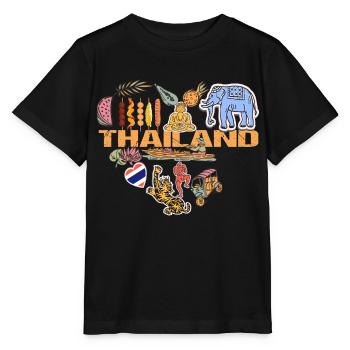 I love Thailand Emigration & Holidays - Stanley/Stella MINI CREATOR Kids’ T-Shirt - black - Front - Mikhail (115cm)