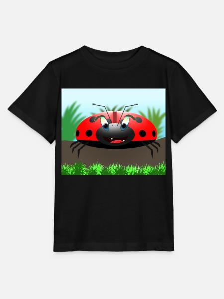 Marienkäfer - Stanley/Stella Kinder T-Shirt MINI CREATOR - Schwarz