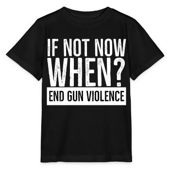 Si ce n’est pas maintenant quand mettre fin à la violence armée - T-shirt bio MINI CREATOR Stanley/Stella Enfant - noir - Devant - Mikhail (115cm)