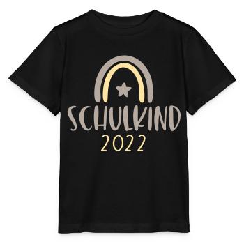 Schulkind 2022 Stern - Stanley/Stella Kinder T-Shirt MINI CREATOR  - Schwarz - Vorne - Mikhail (115cm)