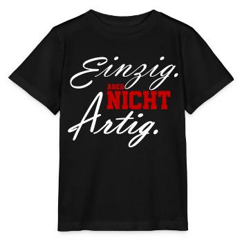 einzig aber nicht artig - Stanley/Stella Kinder T-Shirt MINI CREATOR  - Schwarz - Vorne - Mikhail (115cm)