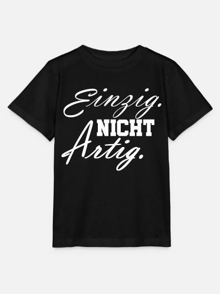 einzig nicht artig - Stanley/Stella Kinder T-Shirt MINI CREATOR  - Schwarz