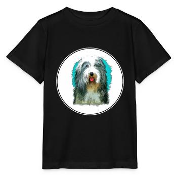 Beagle-Harrier Scent Hound Dog Sketch Illustration - Stanley/Stella MINI CREATOR Kids’ T-Shirt - black - Front - Mikhail (115cm)