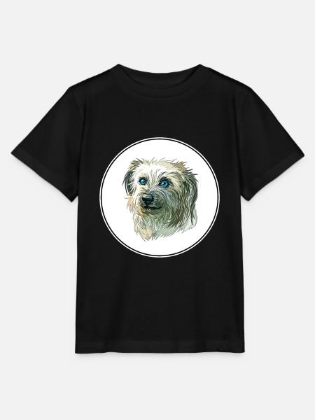 Pyrenäen-Schäferhund-Aquarell-Illustration - Stanley/Stella Kinder T-Shirt MINI CREATOR - Schwarz