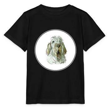 Spinone Italiano Purebred Dog Watercolor Illustrat - Stanley/Stella MINI CREATOR Kids’ T-Shirt - black - Front - Mikhail (115cm)