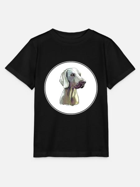 Weimaraner Hund Aquarell Illustration - Stanley/Stella Kinder T-Shirt MINI CREATOR  - Schwarz