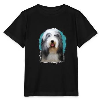 Beagle-Harrier Scent Hound Dog Sketch Illustration - Stanley/Stella MINI CREATOR Kids’ T-Shirt - black - Front - Mikhail (115cm)