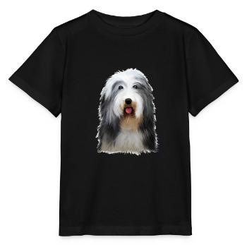 Beagle-Harrier Scent Hound Dog Sketch Illustration - Stanley/Stella MINI CREATOR Kids’ T-Shirt - black - Front - Mikhail (115cm)