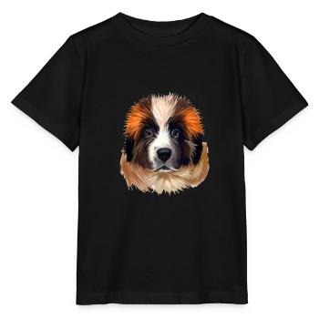 Moscow Watchdog Dog Watercolor Sketch Illustration - Stanley/Stella MINI CREATOR Kids’ T-Shirt - black - Front - Mikhail (115cm)