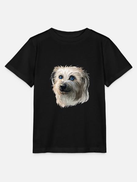 Pyrenäen-Schäferhund-Aquarell-Illustration - Stanley/Stella Kinder T-Shirt MINI CREATOR - Schwarz