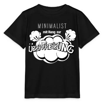 Minimalist mit Hang zur Übertreibung für dunkle Hi - Stanley/Stella Kinder T-Shirt MINI CREATOR  - Schwarz - Vorne - Mikhail (115cm)