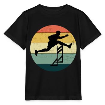Hurdles Hurdling Hurdler Running Runner Athletes - Stanley/Stella MINI CREATOR Kids’ T-Shirt - black - Front - Mikhail (115cm)