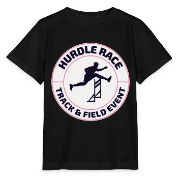 Hurdles Hurdling Hurdler Running Runner Athletes - Stanley/Stella MINI CREATOR Kids’ T-Shirt - black - Front - Mikhail (115cm)