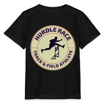 Hurdles Hurdling Hurdler Running Runner Athletes - Stanley/Stella MINI CREATOR Kids’ T-Shirt - black - Front - Mikhail (115cm)