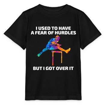 Hurdles Hurdling Hurdler Running Runner Athletes - Stanley/Stella MINI CREATOR Kids’ T-Shirt - black - Front - Mikhail (115cm)