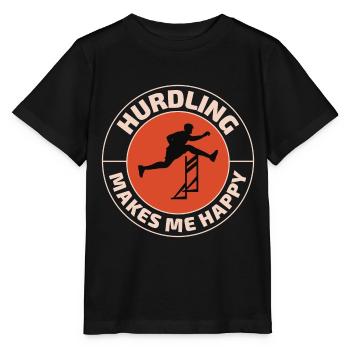 Hurdles Hurdling Hurdler Running Runner Athletes - Stanley/Stella MINI CREATOR Kids’ T-Shirt - black - Front - Mikhail (115cm)
