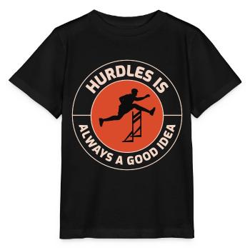 Hurdles Hurdling Hurdler Running Runner Athletes - Stanley/Stella MINI CREATOR Kids’ T-Shirt - black - Front - Mikhail (115cm)