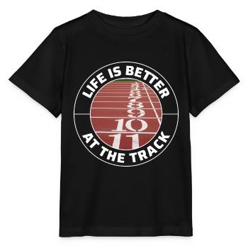 Hurdles Hurdling Hurdler Running Runner Athletes - Stanley/Stella MINI CREATOR Kids’ T-Shirt - black - Front - Mikhail (115cm)