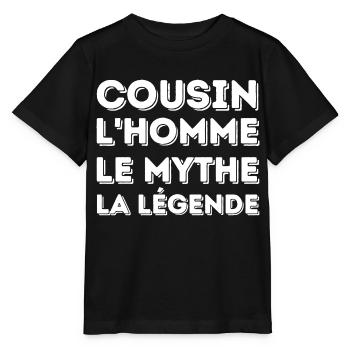 COUSIN l'homme le mythe la légende - T-shirt bio MINI CREATOR Stanley/Stella Enfant - noir - Devant - Mikhail (115cm)