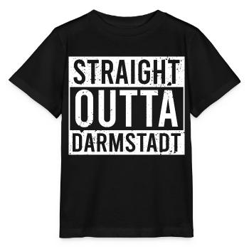 Straight outta Darmstadt white - Stanley/Stella Kinder T-Shirt MINI CREATOR  - Schwarz - Vorne - Mikhail (115cm)