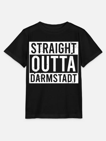 Straight outta Darmstadt white - Stanley/Stella Kinder T-Shirt MINI CREATOR - Schwarz