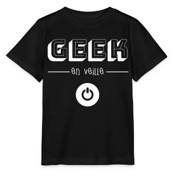 Geek en Veille - T-shirt bio MINI CREATOR Stanley/Stella Enfant - noir - Devant - Mikhail (115cm)