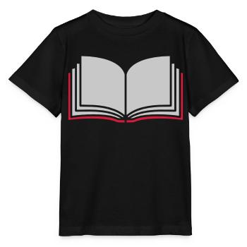Learning Open Book Pages - Stanley/Stella MINI CREATOR Kids’ T-Shirt - black - Front - Mikhail (115cm)