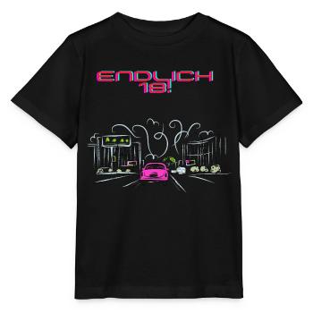 Enfin 18 - Anniversaire - T-shirt bio MINI CREATOR Stanley/Stella Enfant - noir - Devant - Mikhail (115cm)