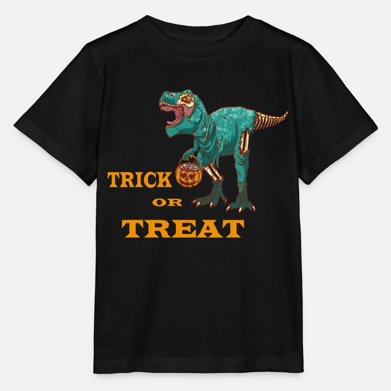 Halloween T-Rex Trick or Treat - Stanley/Stella Kinder T-Shirt MINI CREATOR  - Schwarz