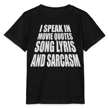speak lyrics and sarcasm - Stanley/Stella MINI CREATOR Kids’ T-Shirt - black - Front - Mikhail (115cm)